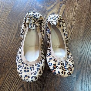 Yosi Samra Foldable Ballet Flats - Leopard Calf Hair, US Size 7